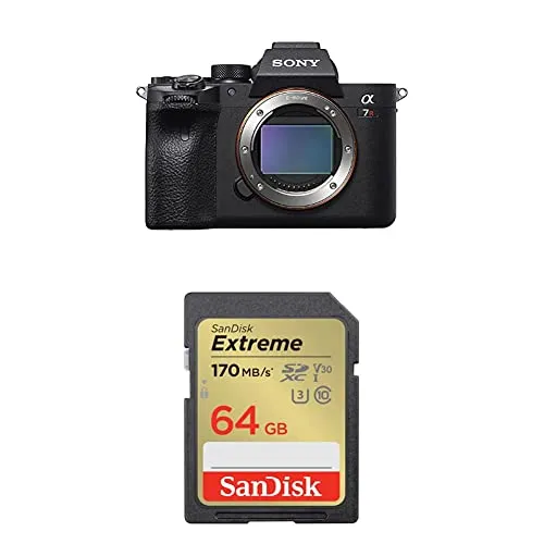 SONY(ソニー) フルサイズ ミラーレス一眼カメラ α7RIV ボディ(レンズなし) ブラック ILCE-7RM4A + 【 サンディスク 正規品 】 SanDisk SDカード 64GB SDXC Class10 UHS-I U3 V30Extreme