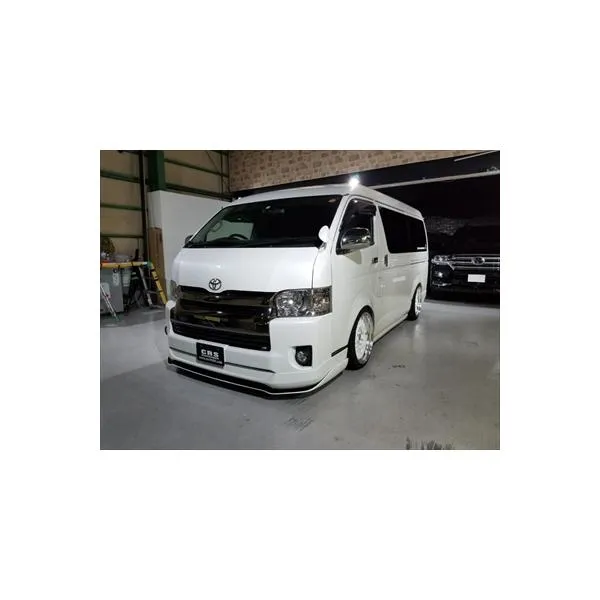 ハイエース 200系 4型 ワイドボディ フロントリップスポイラー バージョン4用フリッパーVer.IV FRP製 塗装済み