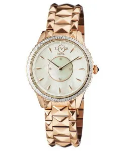 ジェビル レディース アクセサリー 腕時計 Tシャツ Gevril Women's Siena Swiss Quartz Ion Plating Rose Stainless Steel Bracelet Watch 38mm Rose