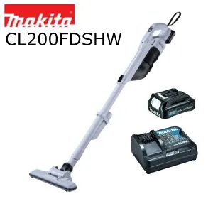 【在庫有】マキタ 10.8V 充電式クリーナー CL200FDSHW 白 1.5AhバッテリーBL1015×1個・充電器付 セット サイクロン一体式 ワンタッチスイッチ カーペット清掃 掃除機 コードレス 軽量 静音 ホワイト