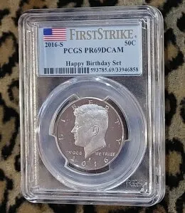 2016年 S ジョン・F・ケネディ プルーフ 50セント ハッピーバースデーセット コイン PCGS PR69 DCAM Pop 90/10