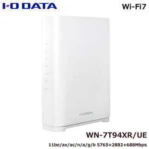 無線LANルーター アイ・オー・データ WN-7T94XR/UE [10Gbps対応 Wi-Fi7 トライバンドルーター]