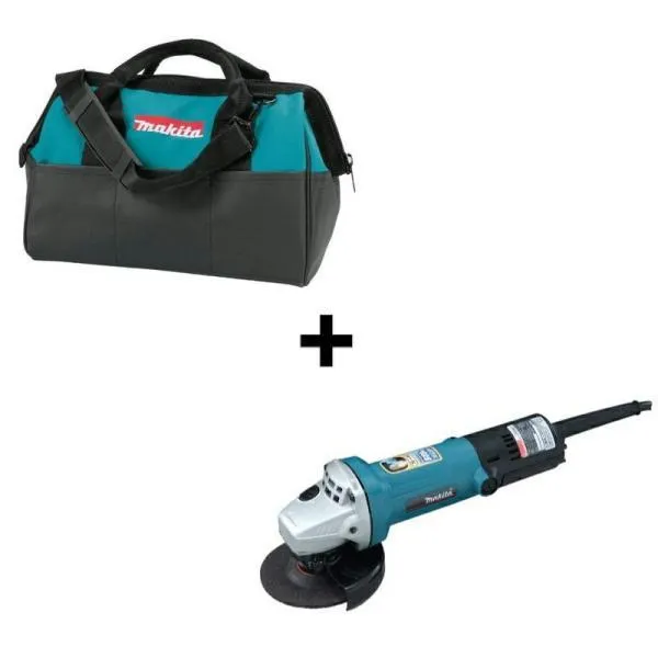 マキタ 9533BLA ディスクグラインダー100ｍｍ(低速・ブレーキ付) トートバッグ 831253-8 ◆