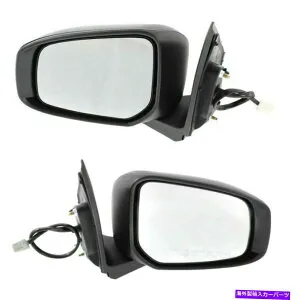 USミラー 2つの新しいセットMitsubishi Mirage 2014-17 LH＆RH SIDE PWR MIRROR MAN折りたたみ New Set Of 2 Fits MITSUBISHI MIRAGE 2014-17 LH & RH Side Pwr Mirror Man Folding【並行輸入品】