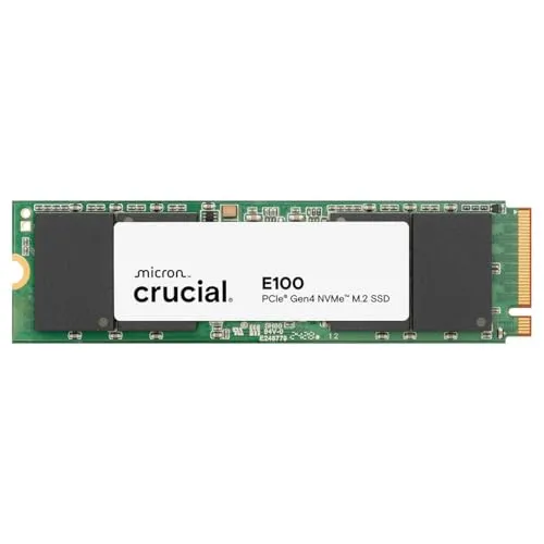 Crucial E100 2TB M.2 NVMe PCIe Gen4 内蔵SSD 最大5,000MB/秒 ノートパソコン&デスクトップ対応 - CT2000E100SSD8