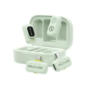 Hollyland ワイヤレスマイク LARK A1 コンボ(ミントグリーン/送信機 x2 + USB-C受信機 + Lightning受信機 + 充電ケースセット)
