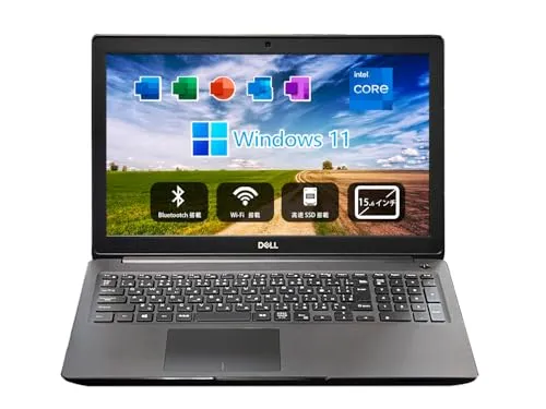 【整備済み品】デル15.6型ノート パソコン Latitude 3500／Win 11 Pro／MS Office H&B 2019／第8世代Core i5／16GBメモリ／256GB SSD／SkyinkのWIFI／Bluetooth／HDMI／カメラ／