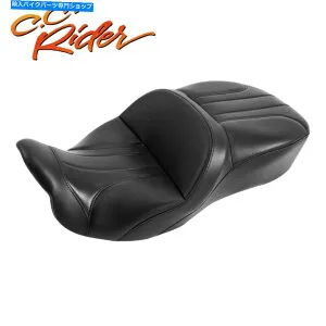 Seats C.C.ライダーブラックドライバーの助手席ハーレーツーリングロードキングにフィット09-22 C.C. RIDER Black Driver Passenger Seat Fit For Harley Touring Road King 09-22【並行輸入品】