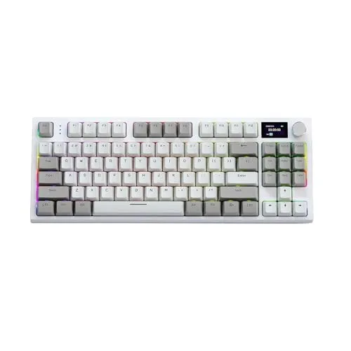 Wireless Mechanical Keyboard, 3 Connectivity Option Gasket Mounted Mechanical Keyboard, Hot-Swappable With Lcd Keyboard 14.96x5.