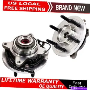 Wheel Hub Bearing 4WD 2PCSフロントホイールベアリング＆ハブアセンブリ2009年2010年フォードF-150 6ラグW/ABS 4WD 2pcs Front Wheel Bearing & Hub Assembly for 2009 2010 Ford F-150 6Lugs w/ABS【並行輸入品】