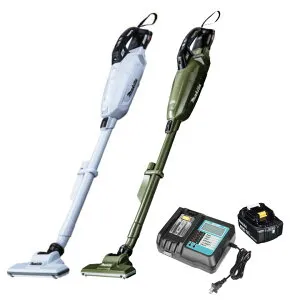 マキタ コードレス掃除機 充電式クリーナ 紙パック式【18vリチウムイオンバッテリ BL1830B 充電器 DC18RF 付属】makita CL285FDRF 白 オリーブ