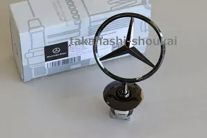 W222・W221・W220 Sクラスに【W223 マイバッハ ナイトエディション限定色】ブラッククロームメッキメルセデスベンツ純正 フロント ボンネット マスコット エンブレム S300h S320 S350 S400h S430 S450 S5