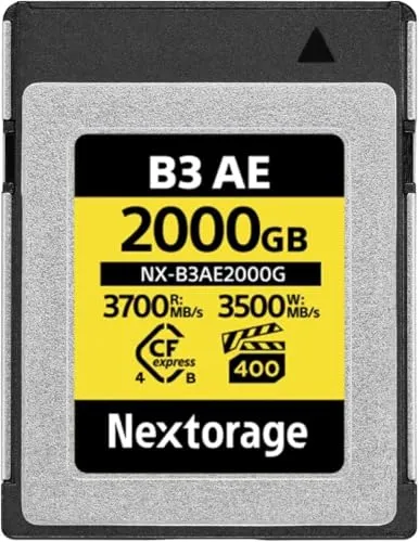 Nextorage 日本メーカー CFexpress 4.0 Type B 2000GBメモリーカード 最大読み出し速度3700MB/s 最大書き込み速度3500MB/s 最低継続書き込み速度1700MB/s NX-B3AE2000G CF express