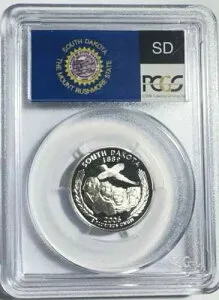 ? 2006-S サウスダコタ州 90% シルバー クォーター ~ PCGS PR69DCAM 州旗ラベル