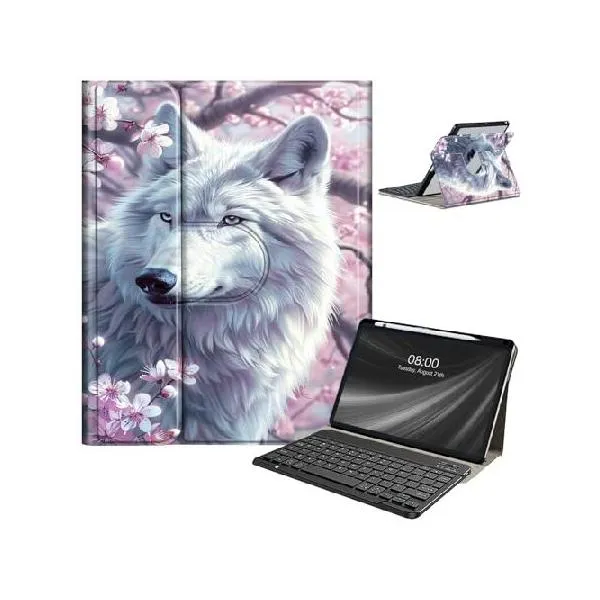 Keyboard Case for Samsung Galaxy Tab S9 FE 10.9'' / Tab S9 11'' 2023 with S Pen Holder, Detachable Wireless Bluetooth Keyboard, with Auto Sle_並行輸入