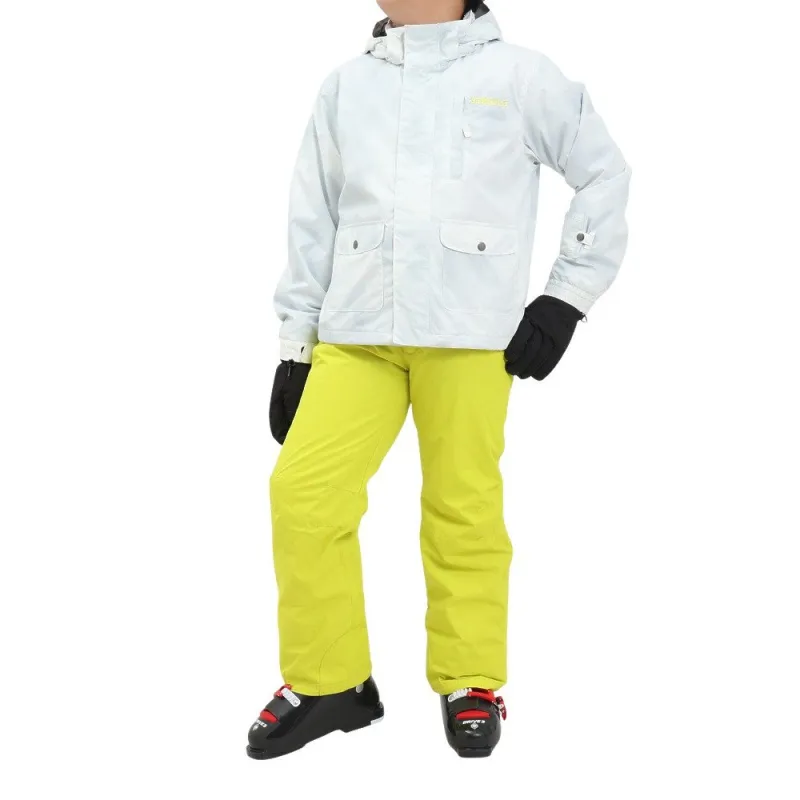 STREULEジュニア ボーイズ スキーウェア フォグスーツ 上下セット ST23FW0034 WHT サイズ調整１２０10スノーウェア