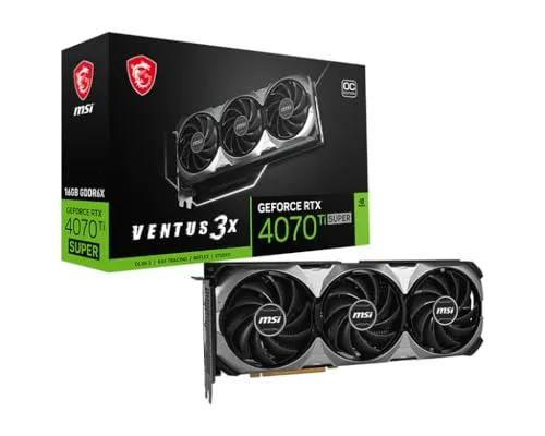 MSI GeForce RTX 4070 Ti Super 16G Ventus 3X OC グラフィックスカード - 16GB GDDR6X 2655 MHz、PCI Express Gen 4、256ビット、3X DP v1.4a、HDMI 2.1a