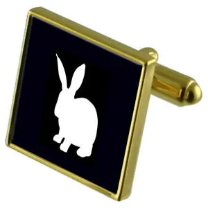 【送料無料】メンズアクセサリ? ウサギカフスボタンクリスタルタイクリップセットrabbit goldtone cufflinks crystal tie clip gift set