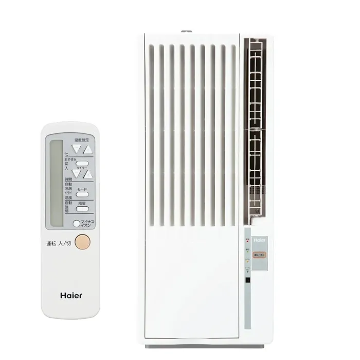 ハイアール JA-W16B-W 窓用 ルームエアコン 6～7畳 冷房専用 ホワイト 液晶リモコン付 単相100V 工事不要 ウインドエアコン ノンドレン クーラー 冷房 家電 JA-W16A-Wの後継品 Haier (代引不可)