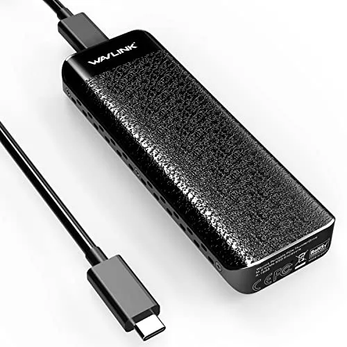 WAVLINK 40Gbps Thunderbolt 3 Nvme M.2 SSDケース M-Key/B&M Key(Nvmeのみ) 40Gbps 外付けケース UASPサポート 2260/2280対応 ヒートシンク付き Mac OS/Windowsに対応