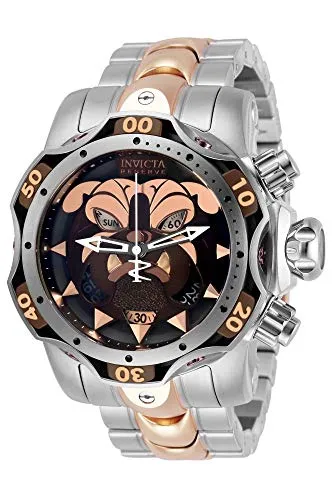 Invicta Men's Reserve Steel Bracelet & Case Swiss Quartz Brown Dial Analog Watch 30344