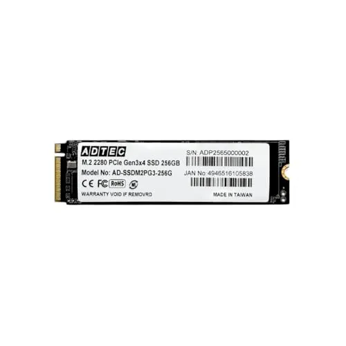 アドテック M.2 256GB 3D TLC NVMe PCIe Gen3x4(2280) 3年保証 AD-SSDM2PG3-256G