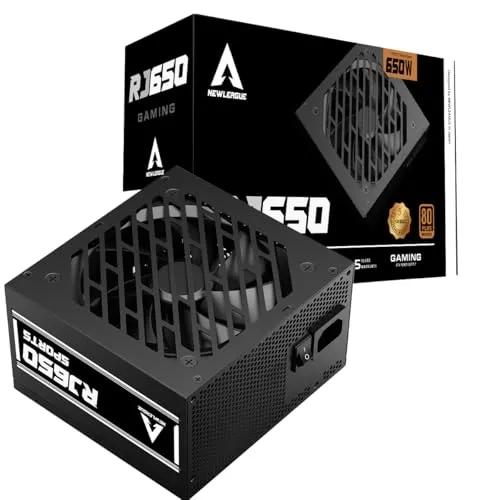 NEWLEAGUE RJ GAMING シリーズ 電源ユニット, 650W, 80PLUS BRONZE認証, 直付けモデル【5年保証】 (ブラック, 650W)