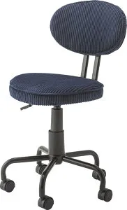 デスクチェア ブルー 組立必要品 KGI-109CBL 東谷 AZUMAYA チェア オフィスチェア デスクチェア パソコンチェア コーデュロイ 高さ調整可能 キャスター付 昇降機能付 回転チェア ワークチェア 在