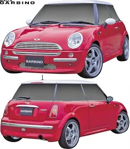 【M's】R50 BMW ミニ ワン クーパー RA16 前期 (2001y-2004y) GIALLA フルエアロ 3点 ／／ FRP 未塗装 MINI ジアラ ガルビノ エアロ パーツ セット フルキット エアロキット エアロセット ミニエアロ 3P 外装