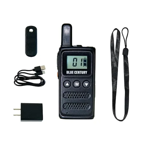 BLUE CENTURY ブルーセンチュリー 国内メーカー 超小型 特定小電力 トランシーバー BC-23 Chanty Plus (シャンティ プラス) 2台セット 大型モニタ搭載 USB-C 充電器/ベルトクリップ等付属 インカム 総務省技術基準適合商
