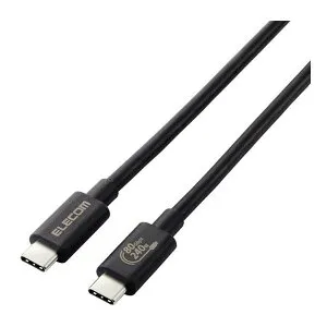 ELECOM USB4-V2CCE10NBK ブラック [TypeCケーブル (C to C) 1m 充電/データ転送 PD EPR 240W 超高速充電 5A USB4]