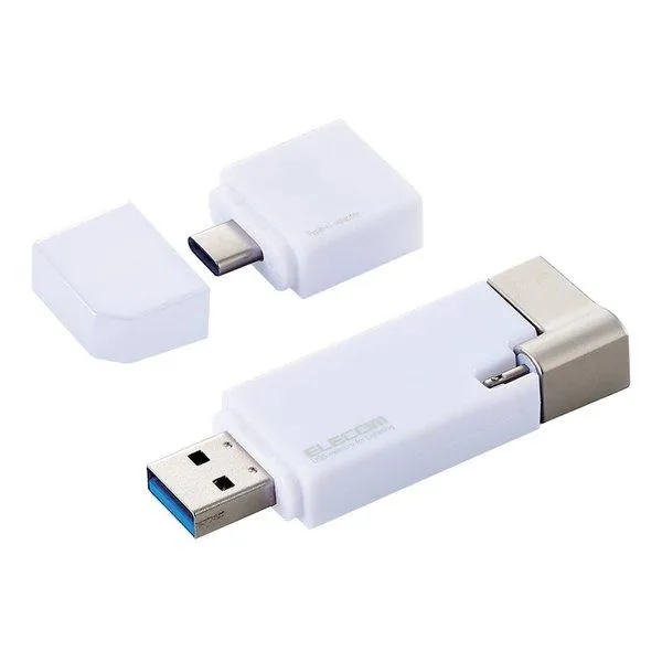 ELECOM エレコム LightningUSBメモリ/USB3.2 Gen1 /USB3.0対 32GB ホワイト MF-LGU3B032GWH(2539025)