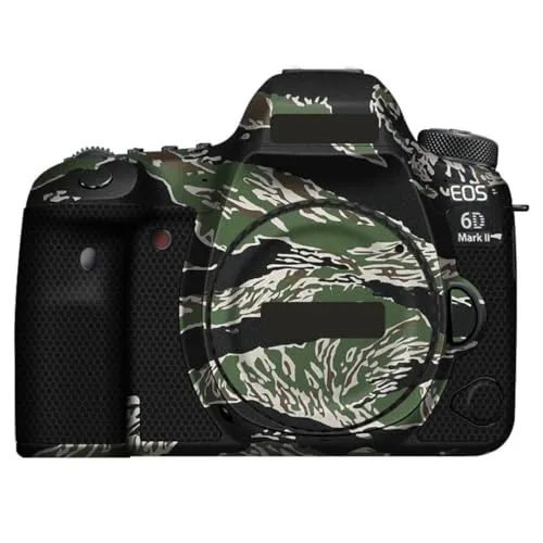 6DII カメラカバー スキンステッカー に適合する Canon EOS 6D Mark II アンチスクラッチ プロテクター フィルム スキン 保護 装飾 耐摩耗性 (タイガーストライプ迷彩)