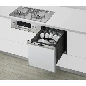 食器洗い乾燥機 取替用 / スライドオープン 標準タイプ ハイグレードモデル【土日祭日配送不可】 リンナイ RSW-405LP エコ運転 ハイグレードモデル LEDライト カゴ形状 フリーラック プラズマ