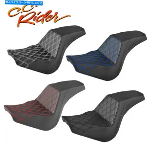 Seats C.C.ハーレーソフトアイル2018-2022に適したライダー2つのドライバー助手席 C.C. RIDER Two Up Driver Passenger Seat Fit For Harley Softail 2018-2022【並行輸入品】