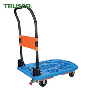 トラスコ TRUSCO 樹脂台車 カルティオ 780X490 折畳 ブルー スチールストッパー付 (1台) MPK780-B-SS