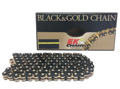 EKチェーン/江沼チェーン シールチェーン SRXシリーズ ホンダ シャドウスラッシャー400 400cc 2000年～ ブラック＆ゴールド 520 124L 継手：MLJ 520SRX2(BK;GP)