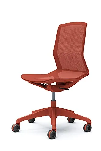 オカムラ シナーラ オフィスチェア テレワーク 在宅勤務対応 肘なし ウレタンキャスター オレンジレッド CD76WK-F2X6
