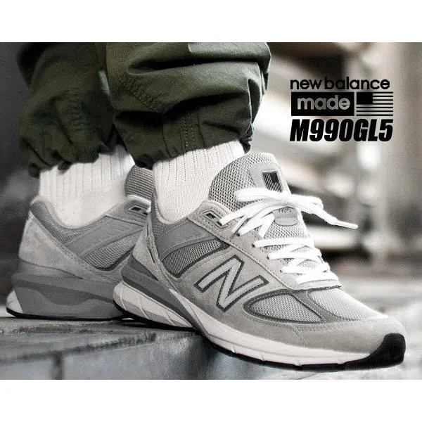 ニューバランス 990 V5 NEW BALANCE M990GL5 GRAY MADE IN U.S.A. メンズ スニーカー グレー NB GREY Width:D