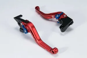 U-KANAYA ユーカナヤ スタンダードタイプ アルミビレットレバーセット FZR1000 YZF-R7 YAMAHA ヤマハ ブレーキ・クラッチレバーセット ハンドル周辺パーツ ハンドル レバーカラー：マットレッド /