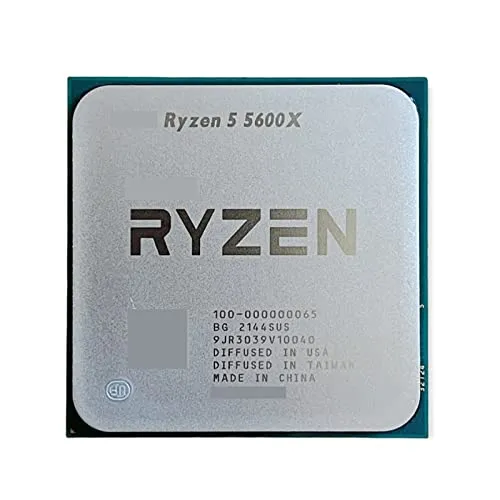 CPU Ryzen 5 5600X デスクトッププロセッサー 3.7GHz 6コア AM4 CPU 12スレッド 65W TDP DDR4 プロセッサー レスポンシブでパワフル
