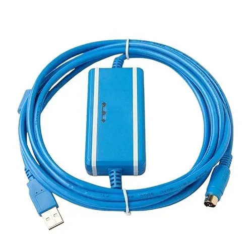 USB-QC30R2+ Qシリーズ PLCプログラミングデータダウンロード通信ケーブル(絶縁)。