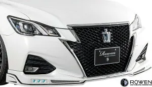 【M’s】 210 クラウン アスリート 後期 (2015.10-2018.07) ROWEN フロントスポイラー (LEDスポット付) ロェン ロウェン エアロ パーツ カスタム 外装 部品 改造 社外 ローウェン 210クラウン 210系 クラ