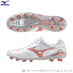 MIZUNO ミズノ サッカースパイク ミズノフットボール特約店限定 MONARCIDA NEO3 ELITE モナルシーダネオ3エリート 天然芝・土・人工芝のグランド用 固定式 Sホワイトパール×レッド p1ga2420