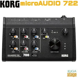 【次回以降入荷分にてご予約承り中】KORG microAUDIO 722ANALOGUE FILTER & AUDIO INTERFACEコルグ マイクロオーディオ アナログフィルター & オーディオインターフェース【Stage-Rakuten Public Address・Desk Top Mus