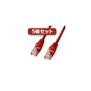 5個セット サンワサプライ カテゴリ6UTPLANケーブル LA-Y6-10RX5[21]