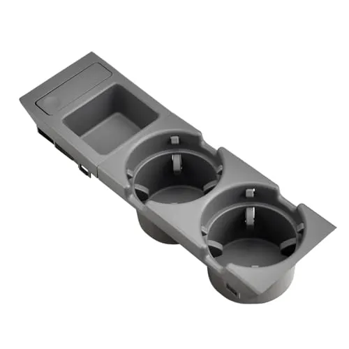 車用カップホルダー 追加 Compatible With For 320i 330xi 2001 2002 2003 2004 2005 51168217953 51168217955 車フロントセンターコンソール収納ボックス カップホルダーに対応