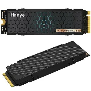 Hanye SSD 2TB PCIe Gen4x4 M.2 NVMe 2280 ヒートシンク搭載 PS5動作確認済み R:7450MB/s W:6700MB/s HE70 高耐久3D NAND TLC 国内正規代理店品メーカー5年保証