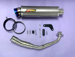 Realspeed シグナスX バイクマフラー4型 5型 EBJ-SEA5J 2BJ-SED8J メテオ チタンソリッドマフラー フルエキ フルエキゾースト カスタム パーツ ドレスアップ 交換 社外品 リアルスピード ヤマハ CYGNUS-X