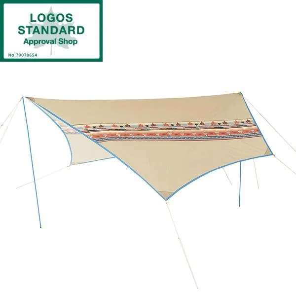 ロゴス タープ LOGOS ナバホ Tepee ブリッジヘキサタープ-BB No.71806509 キャンプ アウトドア BBQ uvカット加工 日差し避け 収納バック付き